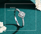 Luxury Princess Cut 925 Sterling Silver AAAA Lab Created Diamonds Ring