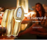 Luxury Gold Colour Snake Fashion Quartz Bangle Bracelet Ladies Watches - Ideal Gift