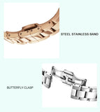 Top Brand Elegant Style Gold Stainless Steel Green Stone Dial Quartz Shell Pearl Oyster Waterproof Ladies Watches