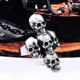 New 316L Stainless Steel Christian Ring - Fashion Cross Skull Mens Ring High-Quality Jewellery. Religious Jewellery - The Jewellery Supermarket