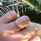 14K Gold Filled Hearts Arrows Cut Bilateral AAA Zircon Diamond Fashion Engagement Ring