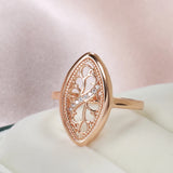 Hollow Flower Trendy 14K Gold Filled Ring AAA Zircon Diamonds Ring Fine Jewellery
