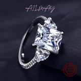 Exquisite Luxury Princess Cut 3ct  AAAA Lab Created Diamond 925 Silver Ring