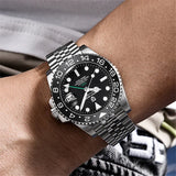 Top Brand Men Mechanical Wristwatches Luxury Ceramic Bezel GMT Watches Automatic 100m Waterproof Watches for Men
