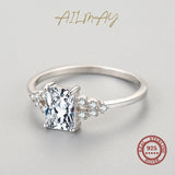 Luxury Princess Cut  AAAA Lab Created Diamond 925 Sterling Silver Fine Ring