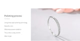 Minimalist Fashion Stackable 925 Sterling Silver AAAA Lab Created Diamonds Ring