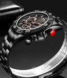 Superb Top Brand Luxury New Fashion Blue Sports Chronograph Waterproof Quartz Mens Watches - Ideal Gifts - The Jewellery Supermarket