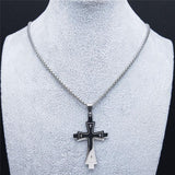 Fashion Cross Stainless Steel Statement Necklace for Men - Silver Colour Necklaces Pendants Jewellery - The Jewellery Supermarket