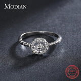 High Quality Round Clear AAAA Simulated Diamonds Silver Ring - Fashion Engagement Fine Jewellery - The Jewellery Supermarket