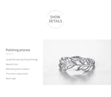 Exquisite Branch and Leaves AAAA Lab Created Diamonds 925 Sterling Silver Rings