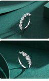 Luxury Ring Selection Silver Dazzling AAAA Lab Created Diamonds Stackable Rings