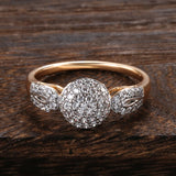 14 Karat Gold Filled Top Quality Luxury AAA Zircon Diamonds Golden Silver Colour Rings