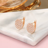 14 Karat Gold Filled Full Paved Shiny AAA Zircon Diamonds Stud  Luxury Earrings For Women