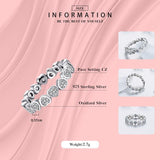 Fashion Classic AAAA Simulated Diamonds Jewellery - Sterling Silver Love Hearts Eternity Ring - Fine Jewellery - The Jewellery Supermarket