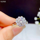 Crackling 1,2,3 Carat VVS D Colour Moissanite Diamond Gemstone Silver Jewellery Engagement Wedding Rings - The Jewellery Supermarket