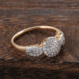 14 Karat Gold Filled Top Quality Luxury AAA Zircon Diamonds Golden Silver Colour Rings