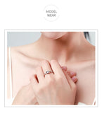 Elegant Romantic AAAA Lab Created Diamond Flower 925 Sterling Silver Cute Ring