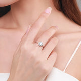 Flower Design Shining AAAA Lab Created Diamonds Fashion Sterling Silver Ring