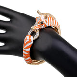 New Arrivals Animal Zebra Bangle Cuff Bracelet Gold Plated Statement Fashion Women's Bangle Bracelet for Party - The Jewellery Supermarket