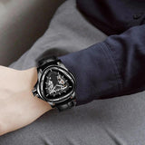 New Top Brand Luxury Full Black Unique Triangle Dial Design Luminous Hand Sport Mechanical Automatic Watches