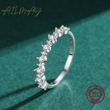 Dazzling Round-Cut AAAA Lab Created Diamonds 925 Silver Stackable Rings