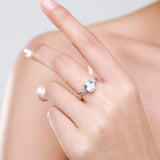 Marvelous Oval Cut Luxury Sparkling AAAA Lab Created Diamond 925 Silver Rings