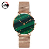 Elegant Flash Stars Design Ladies Watch, Stainless Steel Rose Gold Colour Mesh Casual Quartz Waterproof Wristwatches