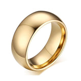 New Arrival Domed Men Tungsten Ring Rose Gold, Gold,Silver Colour Polished Pure Carbide Ring Unisex Rings - The Jewellery Supermarket