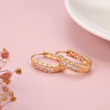 14 Karat Gold Filled New Fashion AAA Zircon Diamonds Flower Drop Earrings for Women