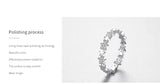 Sparkling Silver Stars Design AAAA Lab Created Diamonds 925 Stackable Ring