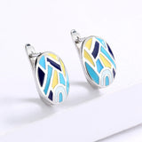 Simple Irregular Color Hanmade Enamel Classic Drop Women's Earrings