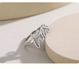 Romantic "LOVE" Script Ring Decorated AAAA Lab Created Diamonds 925 Silver Ring
