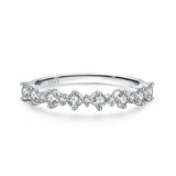 Luxury Ring Selection Silver Dazzling AAAA Lab Created Diamonds Stackable Rings