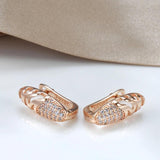 Amazing New Fashion 14K Filled Rose Gold Micro Wax Inlay AAA Zircon Diamonds Earrings - Vintage Style Jewellery