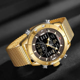 New Top Luxury Brand Military Sport Quartz Wrist Watches - Stainless Steel LED Digital Mens Watches - The Jewellery Supermarket