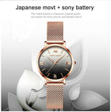 Luxury Elegant 3D Butterfly Rose Gold Colour Quartz Women Wristwatch Mesh Strap Japanese Movement Waterproof Watches