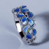 Handmade Enamel Flower Fashion Colourful Ice Ling Flower Ring for Women