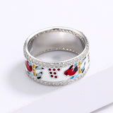 New Creative Bird Shape Fashion Handmade Enamel AAA Zircon Animal Ring