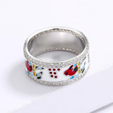 New Creative Bird Shape Fashion Handmade Enamel AAA Zircon Animal Ring