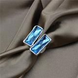 New Top Quality Heavy Metal Big Square Crystal Fashion Finger Ring - Engagement Wedding Jewellery