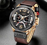 New Arrival Top Brand Leather Chronograph Waterproof Sport Automatic Date Quartz Mens Watches - The Jewellery Supermarket