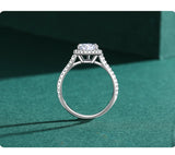 Luxury 3CT Sparkling Water Drop Shape AAAA Lab Created Diamond Silver Rings