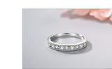 New Selection 925 Silver Geometric Stackable AAAA Lab Created Diamonds Rings