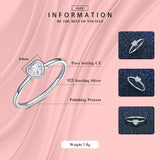 New Fashion Sterling Silver Clear Heart AAAA Simulated Diamonds Classic Ring For Women - Wedding Jewellery - The Jewellery Supermarket