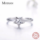 NEW Elegant AAAA Simulated Diamonds Jewellery - Authentic 925 Sterling Silver Star Fashion Simple Fine Ring - The Jewellery Supermarket