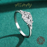 Luxury Water Drop Shape Sparkling AAAA Lab Created Diamond Sterling Silver Ring