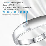 Silver Infinity Trend Jewellery Certified Total 1.5ct Full Moissanite Diamonds Engagement Wedding Rings for Women