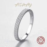 Classic Silver Dazzling AAAA Lab Created Diamond Geometric Stackable Rings