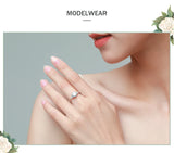 Luxury Six Claw Silver Round Cut Dazzling AAAA Lab Created Diamond Ring