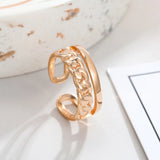 Superb 14K Gold Filled Glossy Simple Geometry Ring Minimalist Style Jewellery